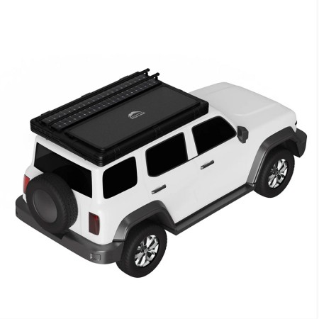 Tente de toit rigide Wild Land 3 places Family Desert Cruiser conçue pour familles et animaux coque alu