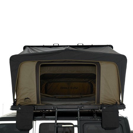 Tente de toit rigide Wild Land 3 places Family Desert Cruiser conçue pour familles et animaux large entrée