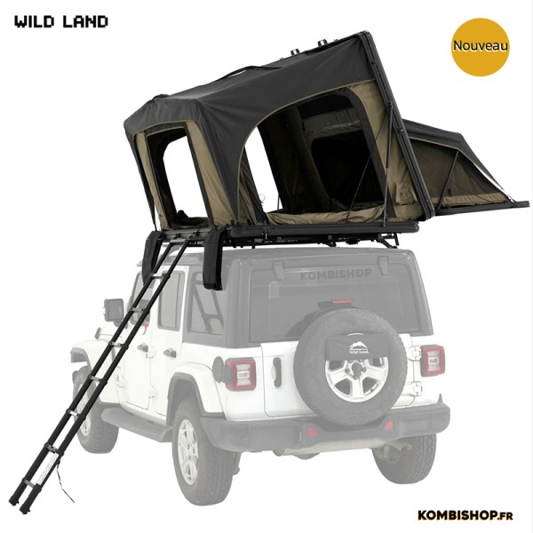 Tente de toit rigide Wild Land 3 places Family Desert Cruiser conçue pour familles et animaux
