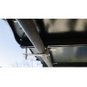 Vickywood tente de toit souple Small Willow 160 grise fixation sur barre de toit de voiture