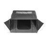 Vickywood tente de toit souple Small Willow 160 grise vue porte