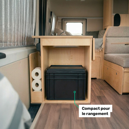 Toilettes sèches BilaBox Trobolo - 2e génération Kombishop en van aménagé