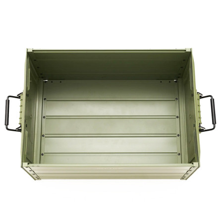 Storage Box Pro kaki - caisse de stockage 48 L bois et alu WildLand camping