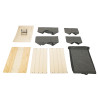 Storage Box Pro ivoire - caisse de stockage 48 L bambou et aluminium WildLand livrée en kit