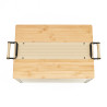 Storage Box Pro ivoire - caisse de stockage 48 L bambou et aluminium WildLand