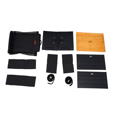 Storage Box Pro noir - Boîte de stockage 48 L bois et alu WildLand à monter soi-même
