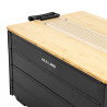 Storage Box Pro noir - Boîte de stockage 48 L bois et alu WildLand couvercle robuste