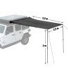 Marquise universelle Wild Land taille L store latéral pour voiture, van, fourgon et 4x4 250 cm de long