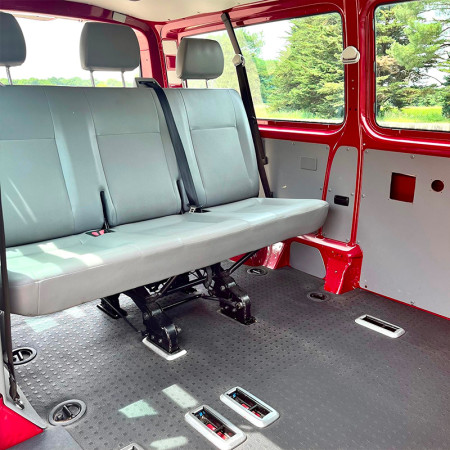 285 VW T5 Transporter 2008 / 123.000 km / 1.9 tdi 84 ch / L2H1 Kombishop banquette arrière