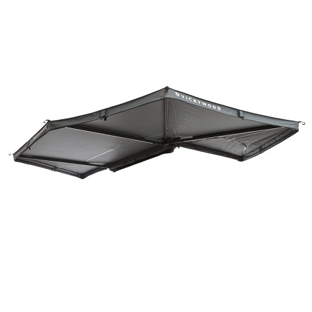 VW-SA20E-27L-GY Auvent latéral 270° Leaf Extended GAUCHE 200 cm Gris - Vickywood vue de dessous