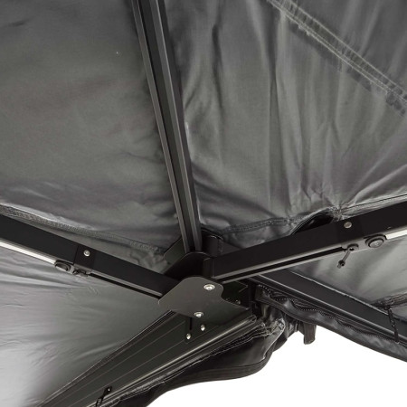VW-SA20E-27L-GY Auvent latéral 270° Leaf Extended GAUCHE 200 cm Gris - Vickywood bras déployés