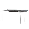 VW-SA20E-27L-GY Auvent latéral 270° Leaf Extended GAUCHE 200 cm Gris - Vickywood avec pieds en place