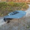 Auvent latéral 270° Leaf Extended GAUCHE 250 cm Gris - Vickywood VW-SA25E-27L-GY bivouac en 4x4