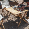 Table de camping pliante Wild Land en bambou repas facile design WL-CHC-FU-PBT