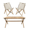 Table de camping pliante Wild Land en bambou idéal pour pique nique en bivouac WL-CHC-FU-PBT