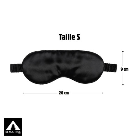 Masque de sommeil en bambou noir taille S 20 x 9 cm – Black Tree Kombishop camping en tente de toit