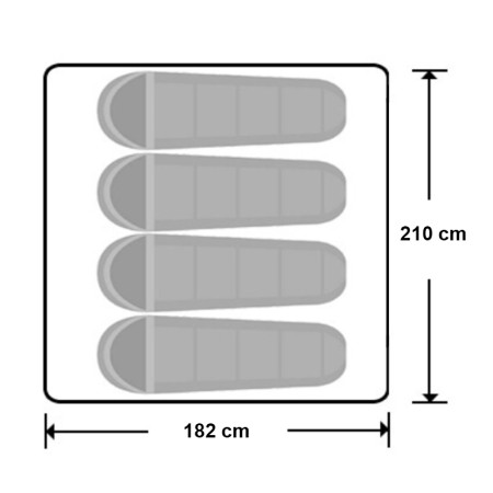 Matelas mousse 5 cm 210 x 182 cm pour OrthFrame Max tente de toit WildLand