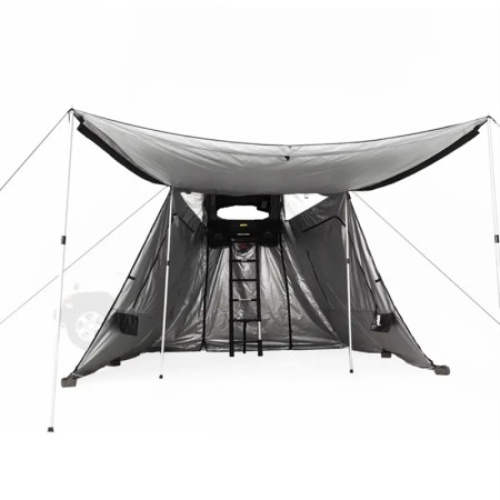 Annexe pour Lite Cruiser Pro 120XL et Bush Cruiser Pro 120 V2 - Tentes de toit WildLand ouverte et vue de face