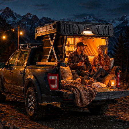 WinTopper Pickupmate Couvre-benne multifonction pour pick-up ouvert et illuminé - Wildland