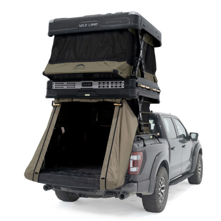Wingman X Module de camping avec couchage pour pick-up - WildLand PickupMate déploiement avec tente Kombishop