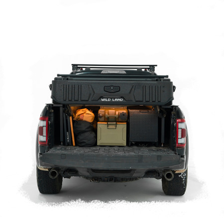 WinTopper - Couvre-benne électrique multifonction pour pick-up – WildLand PickupMate 2e niveau fermé