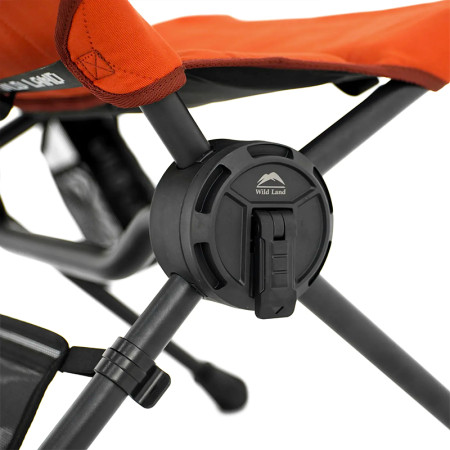 Fauteuil de pêche et camping pliant MTS-X coloris Brique WildLand moyeu central