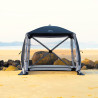 Tente yourte moustiquaire Hub Screen House 400XL WildLand sur la plage