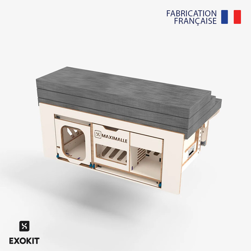MaxiMalle - Malle de coffre Fix & Go pour vans et fourgons - Exokit Kombishop
