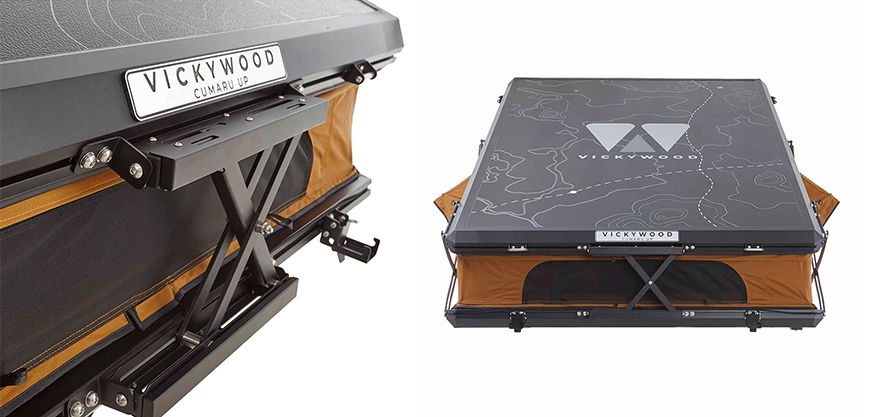 Tente de toit Vickywood Cumaru Up 145 fenêtre supplémentaire